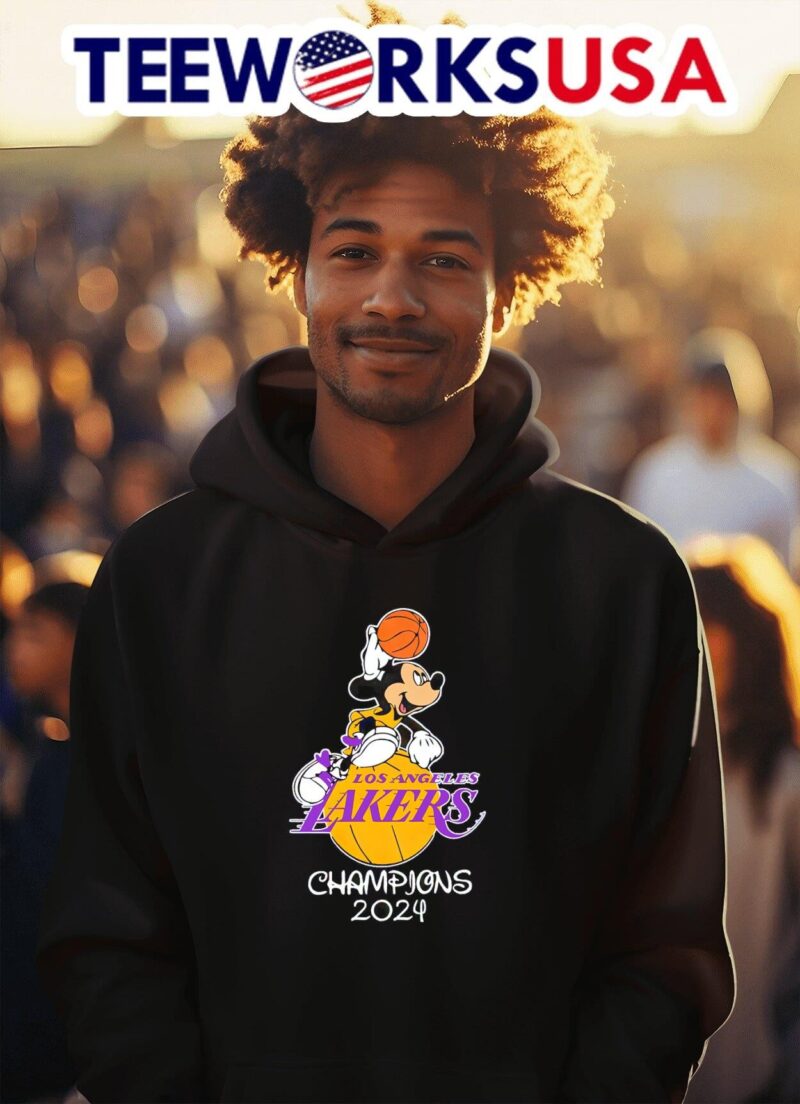 Mickey Mouse Los Angeles Lakers Champions 2024 hoodie