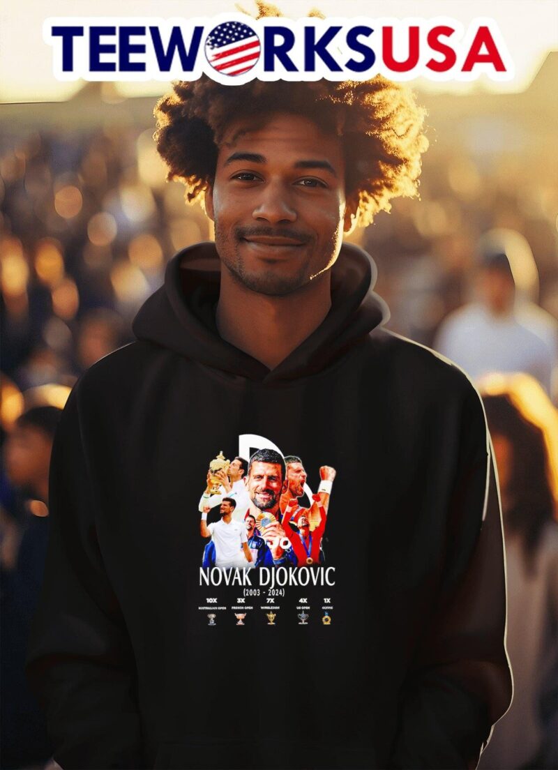 Novak Djokovic 2003-2024 goat tennis champions hoodie