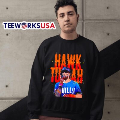 Philadelphia Phillies Bryce Harper Hawk Tuah meme celebration signature sweater