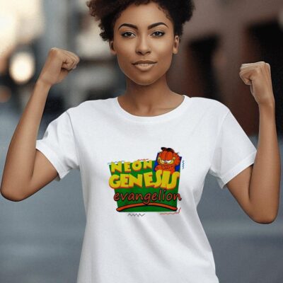 Neon Genesis Evangelion Garfield women-t-shirt