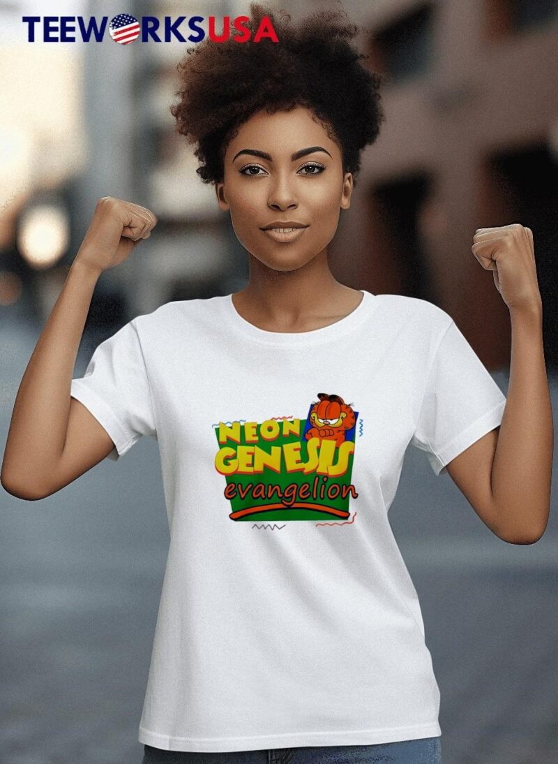 Neon Genesis Evangelion Garfield women-t-shirt