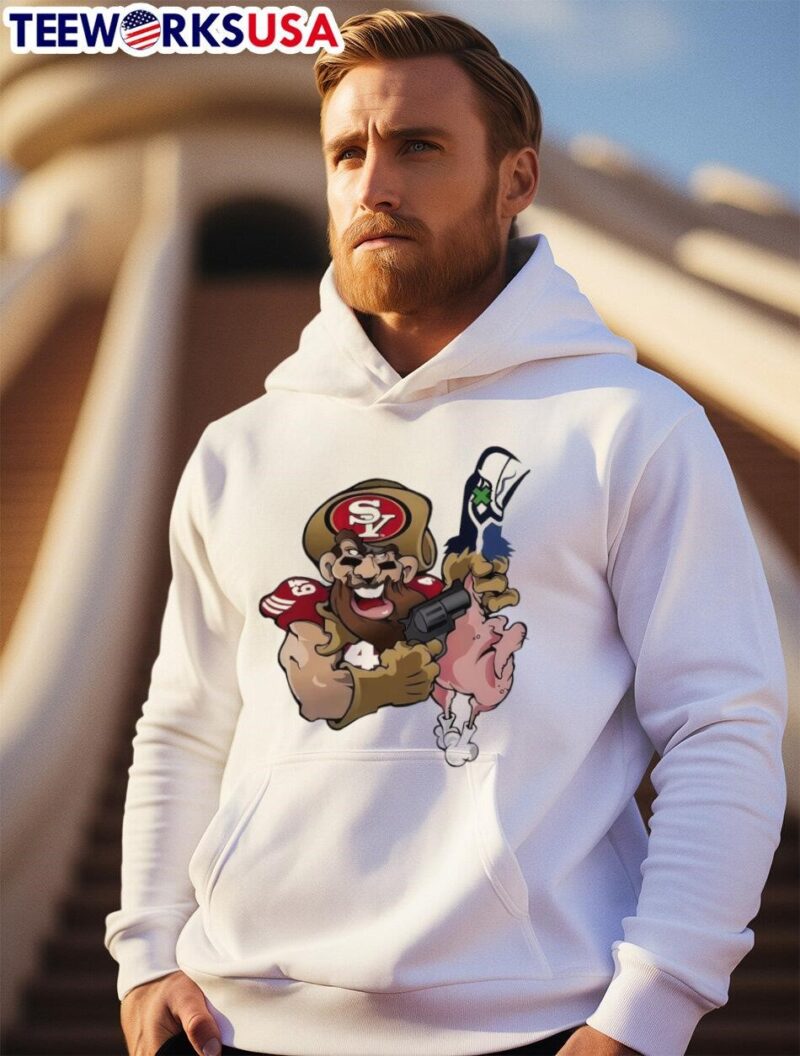 San Francisco 49ers Kyle Shanahan on facing Seattle Seahawks hoodie