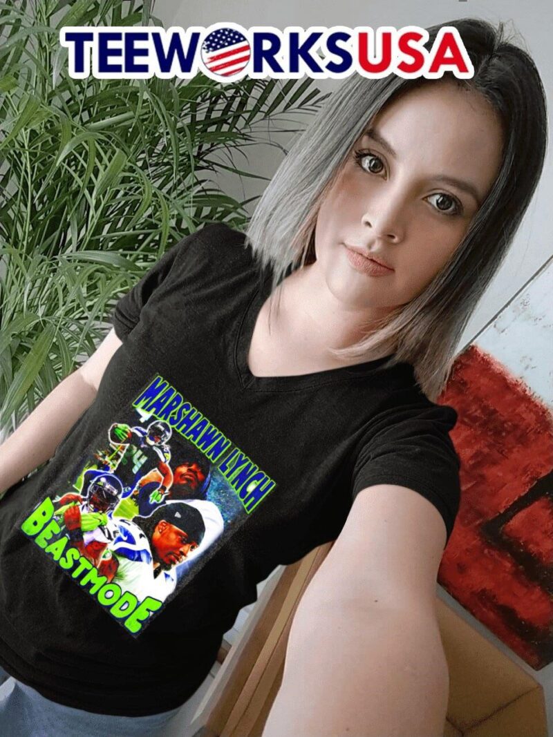 Seattle Seahawks Marshawn Lynch beastmode women-t-shirt