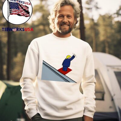 Donald Trump waving at nobody cartoon sweater
