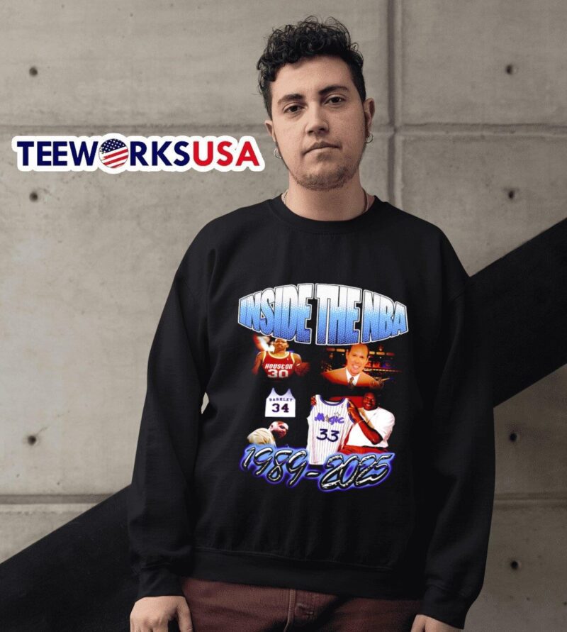 Shaquille O’Neal Ernie Johnson Kenny Smith and Charles Barkley inside the NBA 1989-2025 sweater