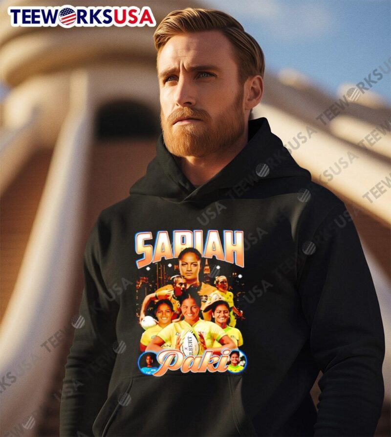 Sariah Paki Australian rugby union player graphic hoodie