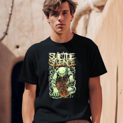 Suicide Silence Metal Band Monster Emerging from the Ground shirt