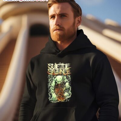 Suicide Silence Metal Band Monster Emerging from the Ground hoodie