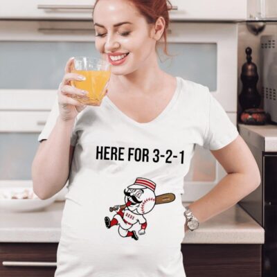 Cincinnati Reds Mr. baseball here for 3-2-1 women-t-shirt