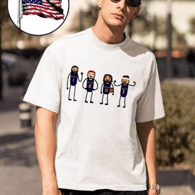Donte Divincenzo Josh Hart Mikal Bridges Jalen Brunson new Nova Knicks team paint shirt