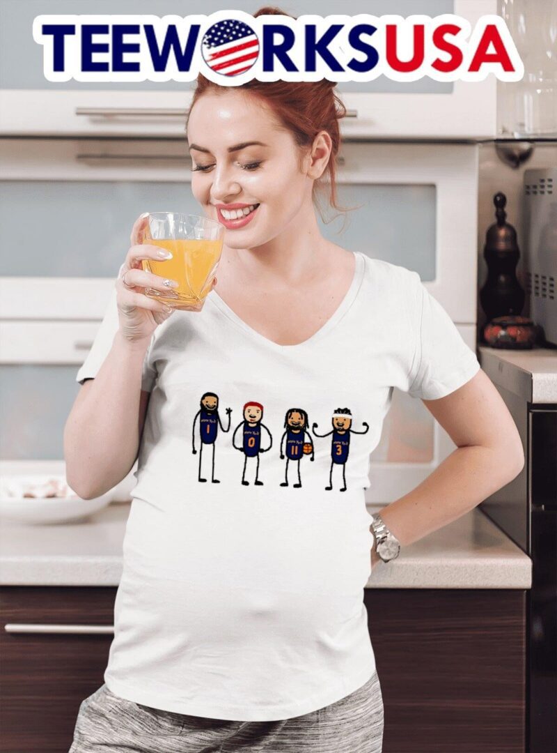 Donte Divincenzo Josh Hart Mikal Bridges Jalen Brunson new Nova Knicks team paint women-t-shirt