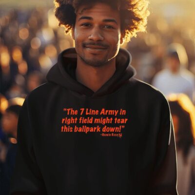 New York Mets Howie Rose the 7 line army in right field might tear this ballpark down hoodie