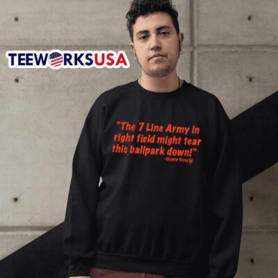 New York Mets Howie Rose the 7 line army in right field might tear this ballpark down sweater