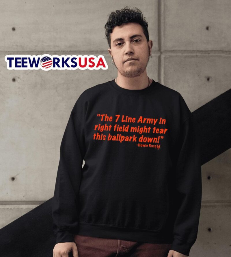 New York Mets Howie Rose the 7 line army in right field might tear this ballpark down sweater