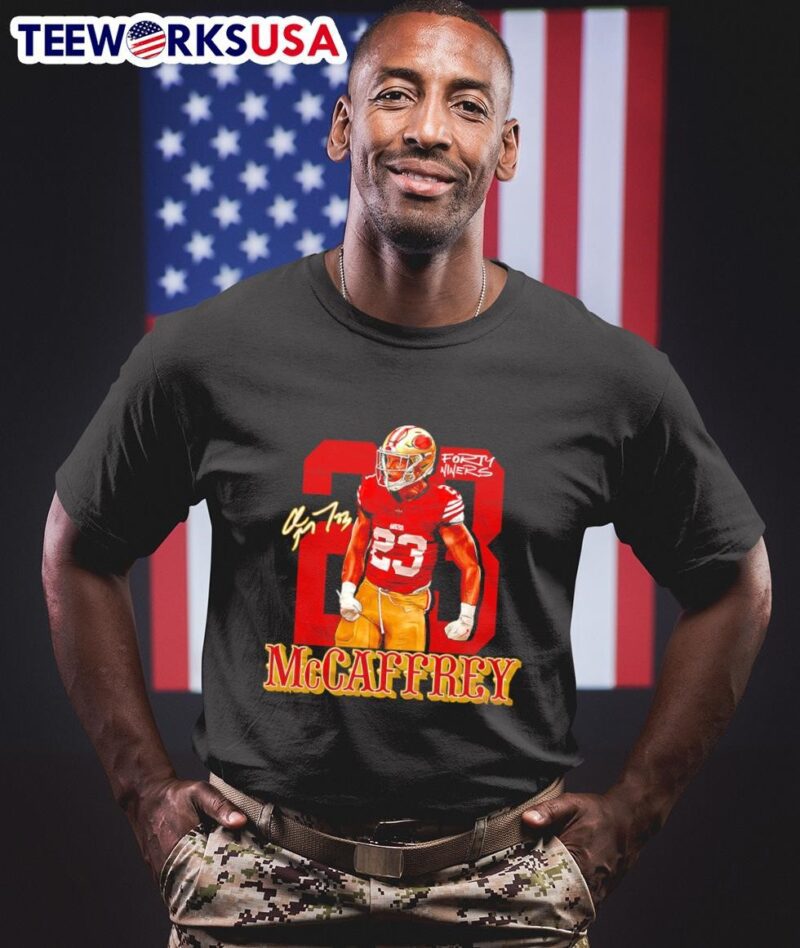 San Francisco 49ers 23 Christian McCaffrey RB1 signature shirt