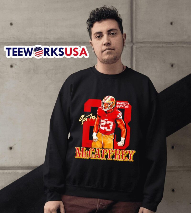 San Francisco 49ers 23 Christian McCaffrey RB1 signature sweater