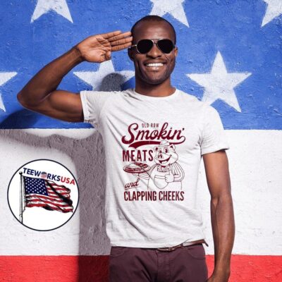 Old row Smokin meats and clapping cheeks shirt