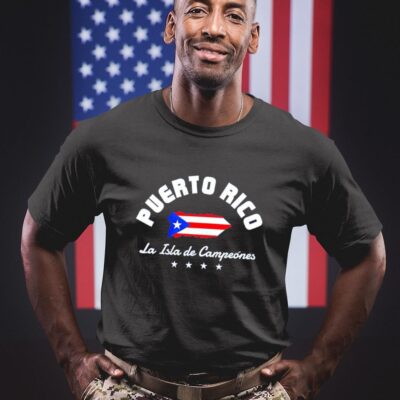 Puerto Rico La Isla de Campeones stars shirt