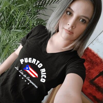 Puerto Rico La Isla de Campeones stars women-t-shirt