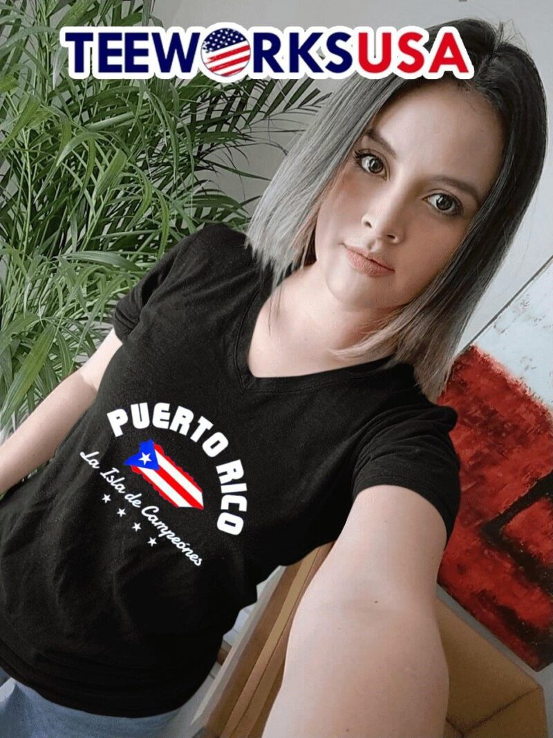 Puerto Rico La Isla de Campeones stars women-t-shirt