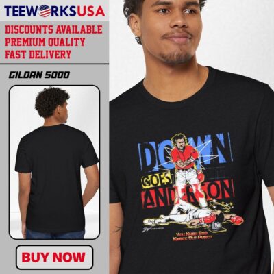 Down Goes Anderson You Know Bro Knock Out Punch retro design gift for fans shirt