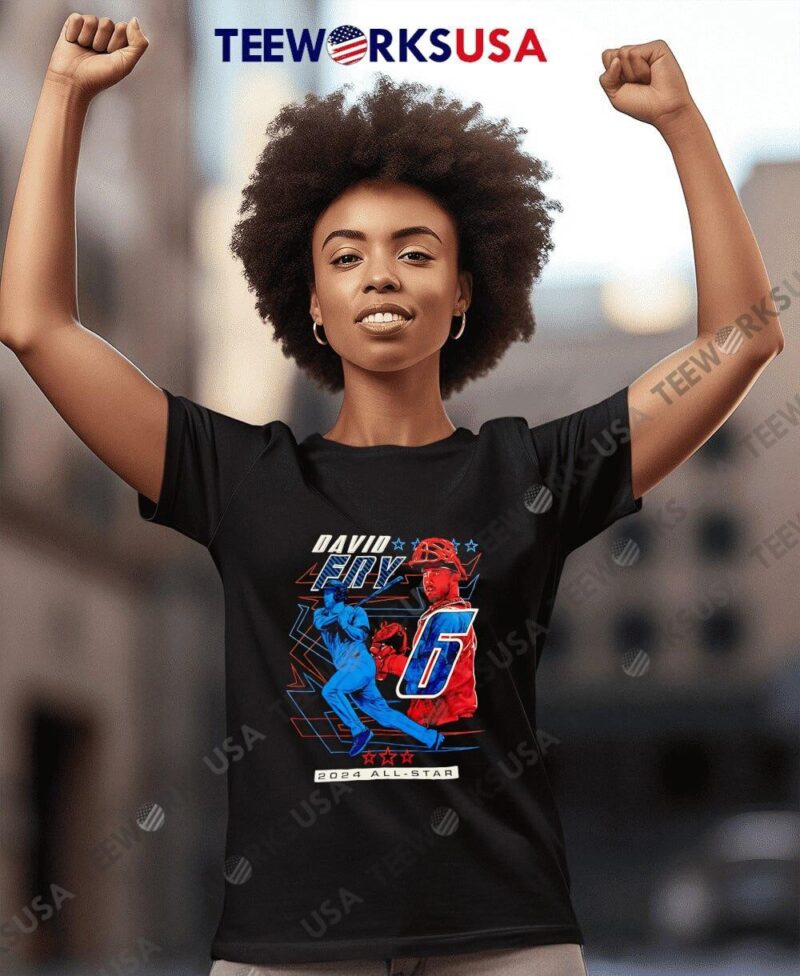 David Fry number 6 Cleveland Guardians 2024 all star women-t-shirt