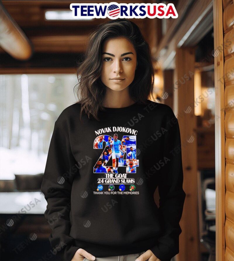 Novak Djokovic the goat 24 grand slams sweater
