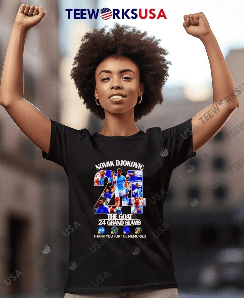 Novak Djokovic the goat 24 grand slams women-t-shirt