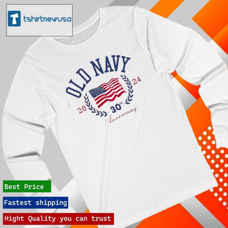 Original Old Navy Flag 4th 0f July 2024 T longsleeve