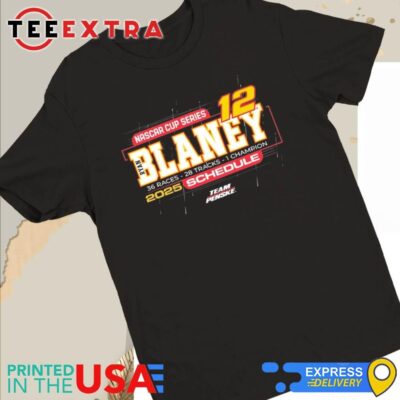 Official Ryan Blaney Team Penske 2025 NASCAR Cup Series Schedule Women Tee