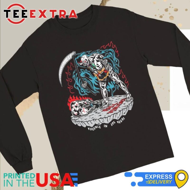 Official Josh Emmett Moments Violence In Las Vegas Long Sleeve Tee