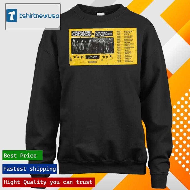 Original Official caifanes & Cafe Tacvba Tour 2024 Poster longsleeve