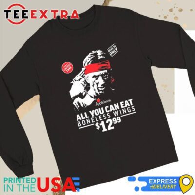 Official The Deer Hunter x Applebee's All You Can Eat Boneless Wings 12.99 Long Sleeve Tee