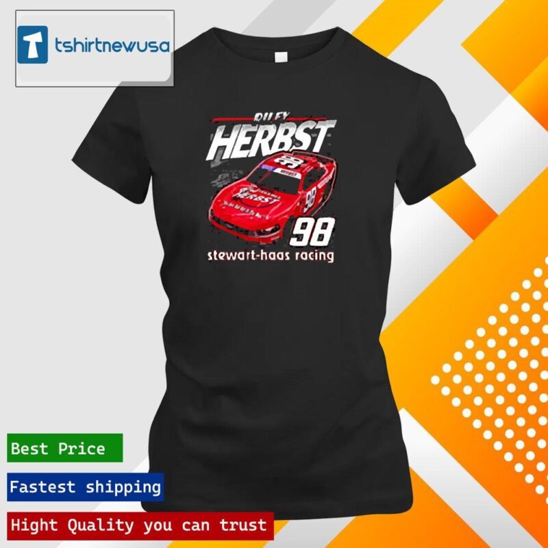 Original Riley Herbst 2024 Terrible Herbst Stewart-haas Racing Throwback Shirt and Hoodie ladies tee shirt