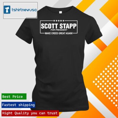 Premium Butt Rock Scott Stapp For President Make Creed Great Again ladies tee shirt