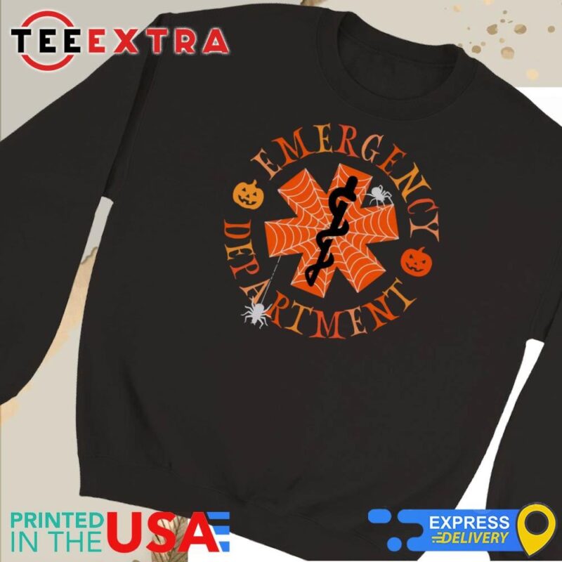 Official Original emergency Department Pumpkin Halloween Outfit Nurse 2024 Sweatshirt