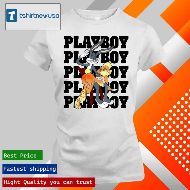 Official bugs And Lola Bunny Playboy Shirt ladies tee