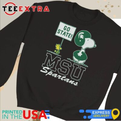 Official Peanuts Snoopy X Woodstock Msu Spartans Go State Sweatshirt