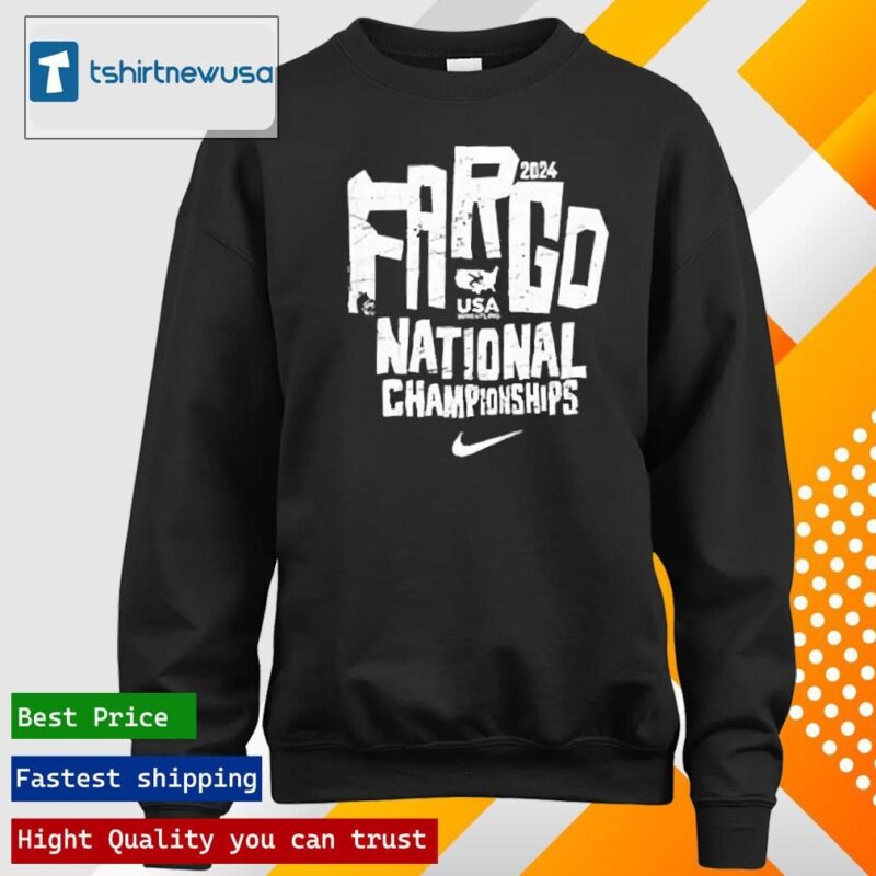 Official 2024 Nike USA Wrestling Fargo National Championships Shirts longsleeve