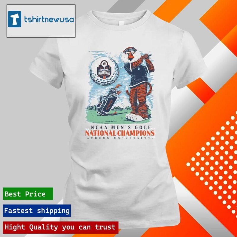 Original Auburn University Ncaa Men’s Golf National Champions T Shirts ladies tee