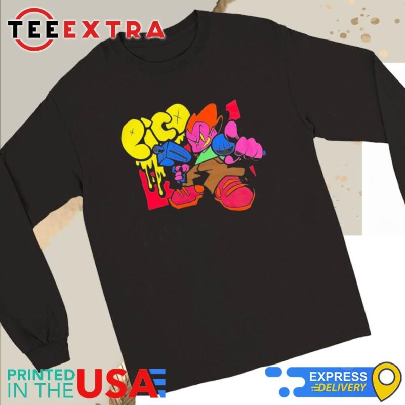 Official Needlejuice Records Merch Friday Night Funkin' Pico Long Sleeve Tee