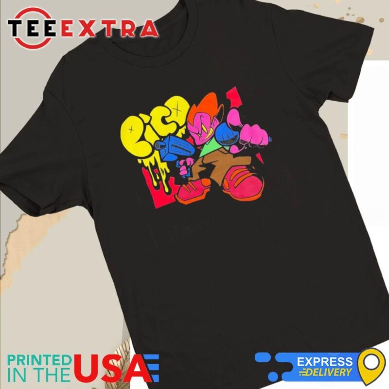 Official Needlejuice Records Merch Friday Night Funkin' Pico Women Tee