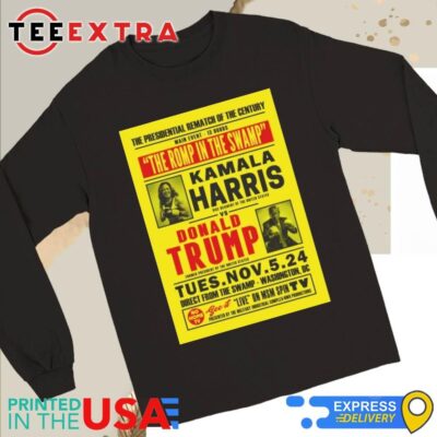 Official Kamala vs Trump The Romp in the Swamp 2024 Long Sleeve Tee