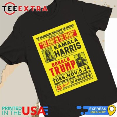 Official Kamala vs Trump The Romp in the Swamp 2024 Women Tee