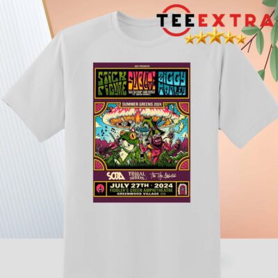 Summer Greens 2024 Show On July 27th Official Poster Line Up At Fiddler's Green Amphitheatre Shirt