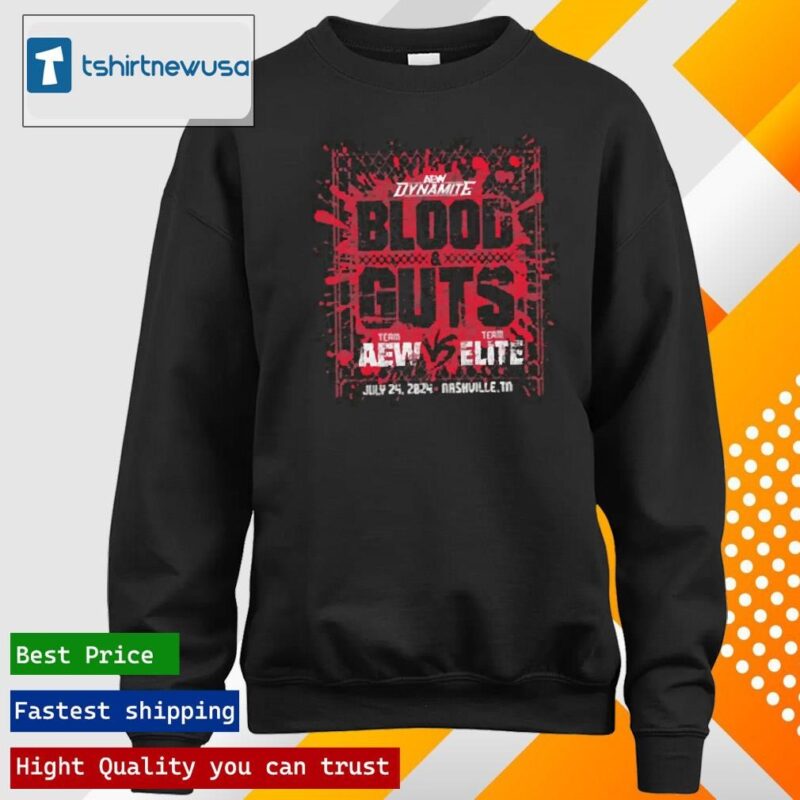 Premium Aew Blood & Guts Event July 24, 2024 Logo longsleeve