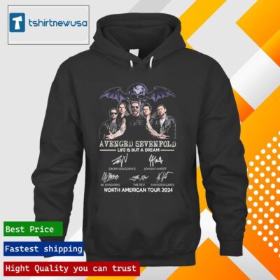 Original Avenged Sevenfold Life Is But A Dream North American Tour 2024 Signatures Shirt and Hoodie hoodie