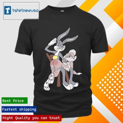 Official Looney Tunes Naughty Bugs Bunny And Lola Butt Slap Funny 2024 T Shirt
