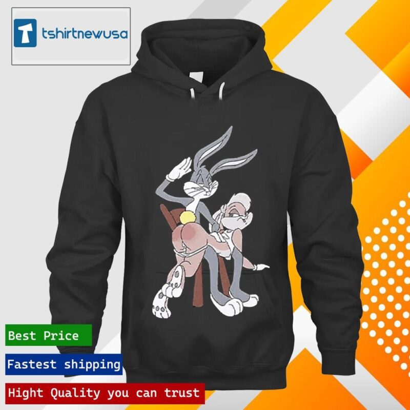 Official Looney Tunes Naughty Bugs Bunny And Lola Butt Slap Funny 2024 T hoodie