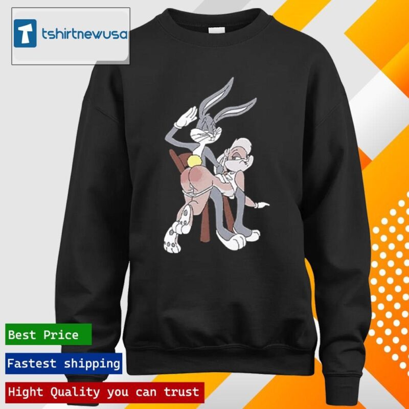 Official Looney Tunes Naughty Bugs Bunny And Lola Butt Slap Funny 2024 T longsleeve